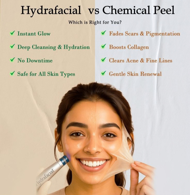 Chemical peel before and after
